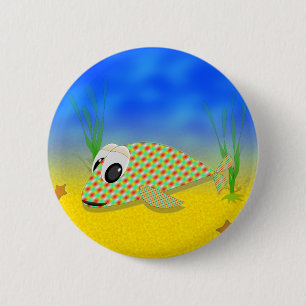 Cute Cartoon Fish 2 Inch Round Button