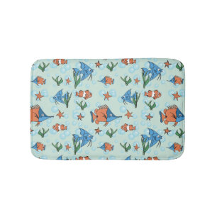 Cute Cartoon Fish Bath Mat
