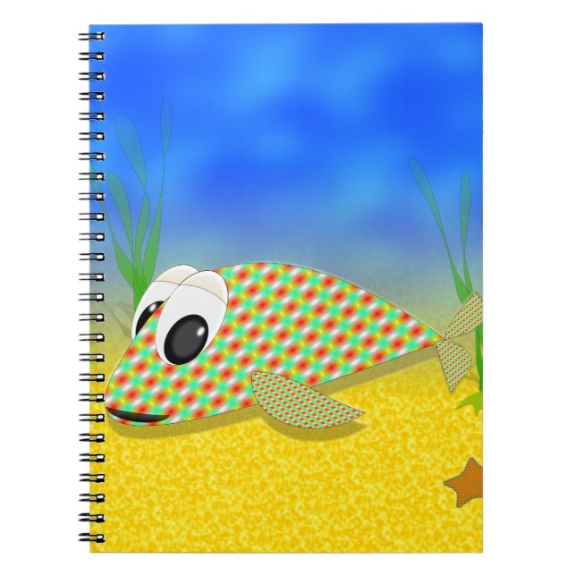 Cute Cartoon Fish Notebook (Front)