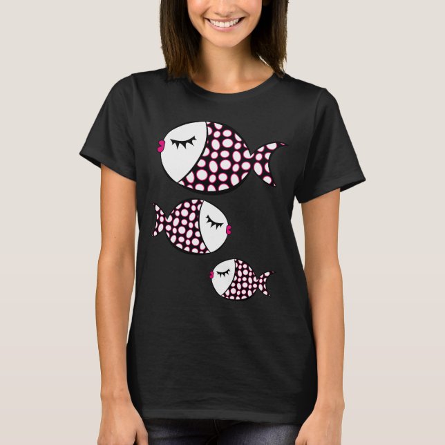 Cute Cartoon Fish T-Shirt (Front)