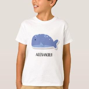 Cute cartoon flat sticker Whale Personalized T-Shirt