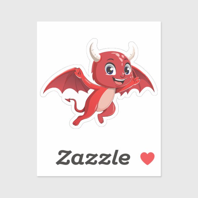 Cute cartoon flying devil (Sheet)