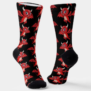 Cute cartoon flying devil socks