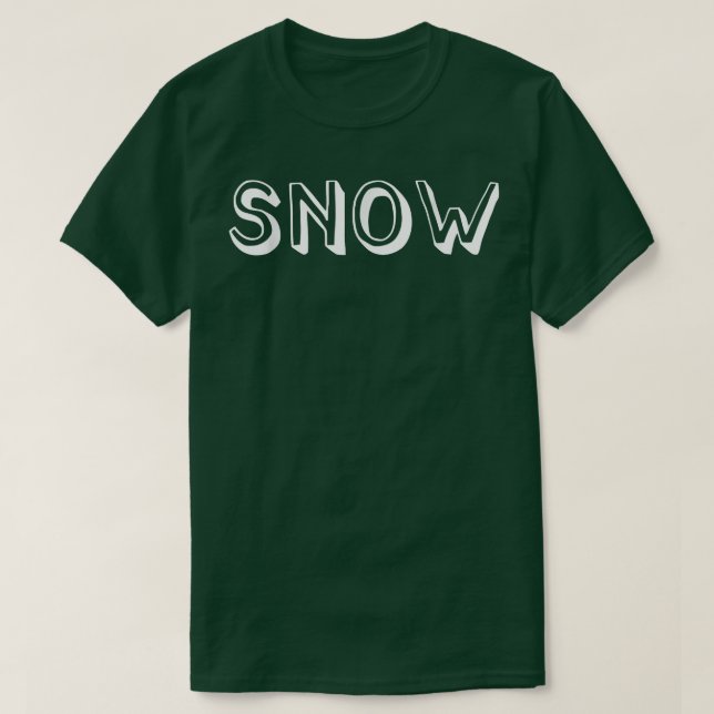 Cute Cartoon Font First Name Snow Comic  T-Shirt (Design Front)