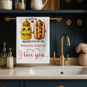 Cute Cartoon Food Towel Custom Name Valentine