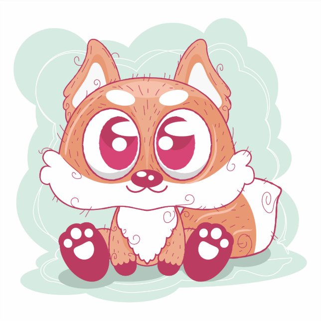 Cute Cartoon Fox (Front)