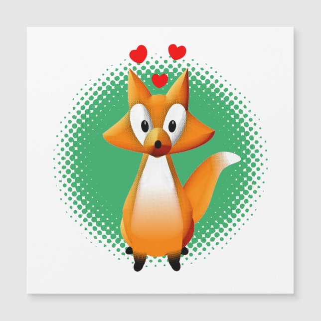 Cute Cartoon Fox Animal (Front)