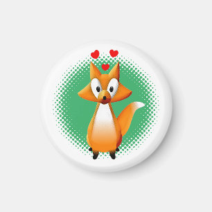 Cute Cartoon Fox Animal Magnet