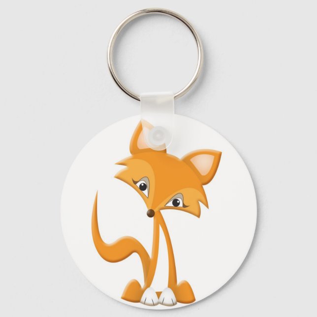 Cute Cartoon Fox Keychain (Front)