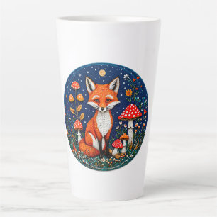 Cute cartoon fox latte mug