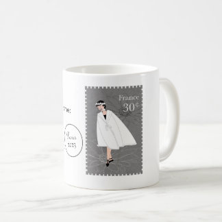 Cute Cartoon France Stamp Art Customizable Mug