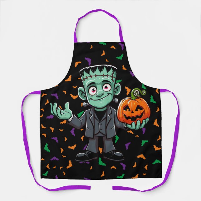 Cute, cartoon Frankenstein's monster Apron (Front)