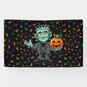 Cute, cartoon Frankenstein's monster Banner