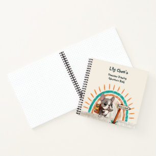 Cute Cartoon French Bulldog Back to School student Notebook