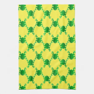 Cute Cartoon Frogs Kitchen Towel