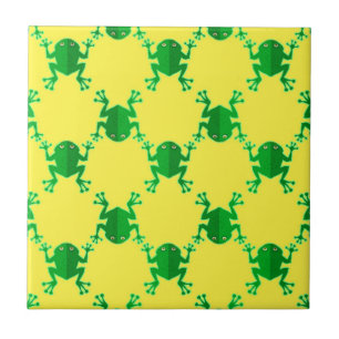 Cute Cartoon Frogs Tile