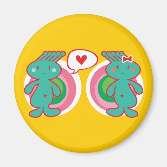 Cute Cartoon Fun Sweet Funny Funky Magnet (Front)