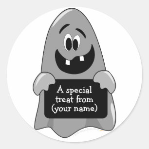 Cute Cartoon Ghost Halloween Étiquettes personnali