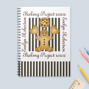 Cute Cartoon Gingerbread Man Team Cookie Notebook