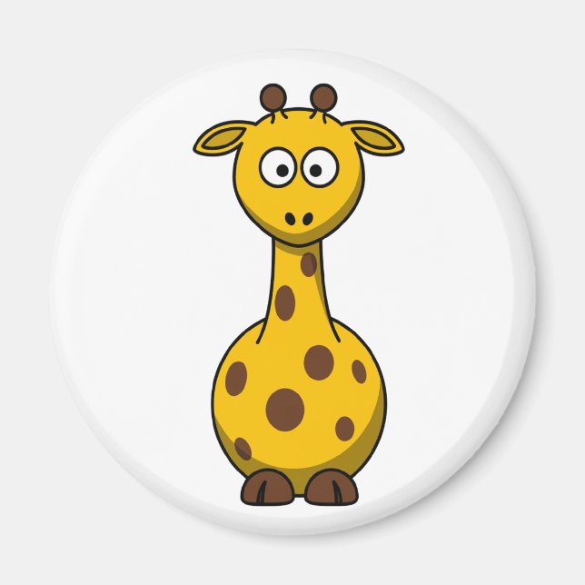 Cute Cartoon Giraffe Clipart Magnet (Front)