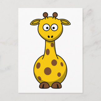 Cute Cartoon Giraffe Postcard