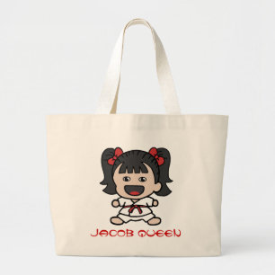 Cute Cartoon Girl Karate Tote Bag