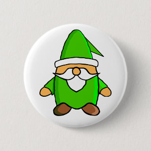 Cute Cartoon Gnome Button