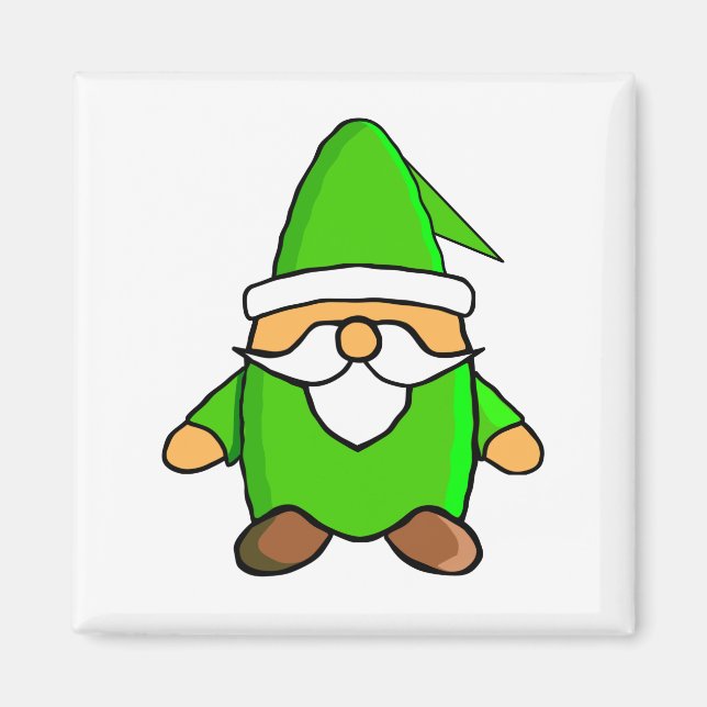 Cute Cartoon Gnome Magnet (Front)