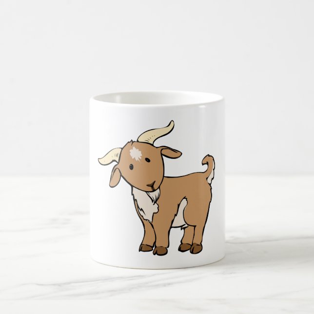 Cute Cartoon Goat Coffee Mug (Center)