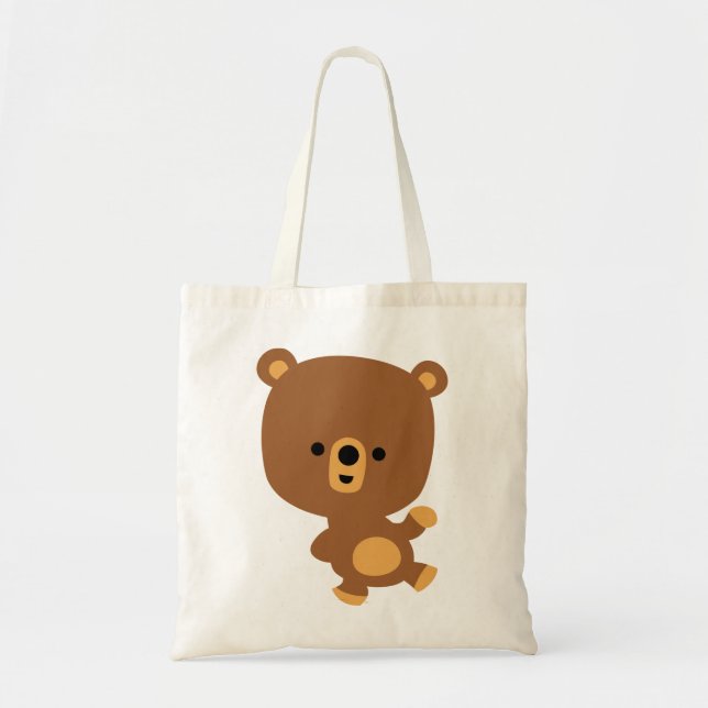 Cute Cartoon 'Good Vibe' Bear Bag (Front)