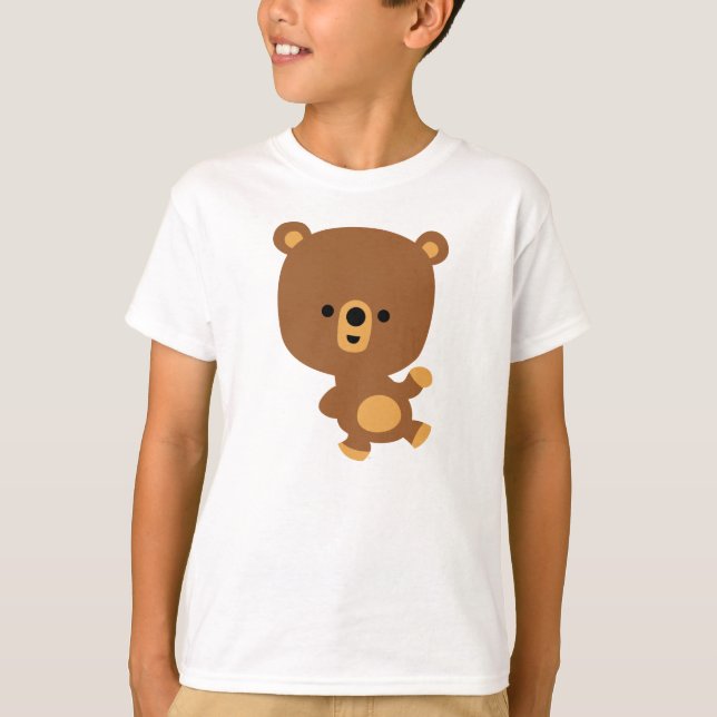 Cute Cartoon 'Good Vibe' Bear Children T-Shirt (Front)