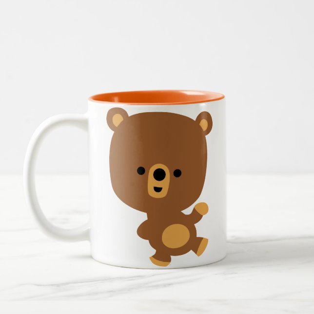 Cute Cartoon 'Good Vibe' Bear Mug (Left)