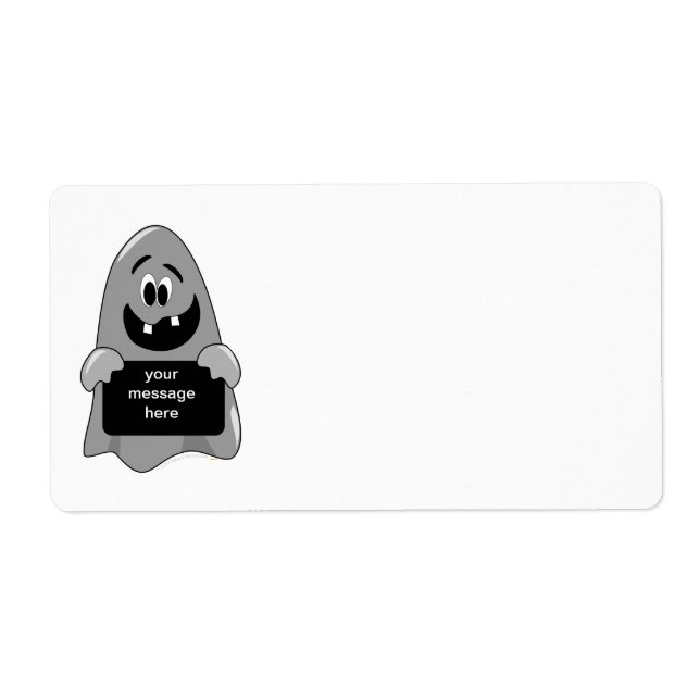 Cute Cartoon Goofy Ghost Halloween Customizable (Front)