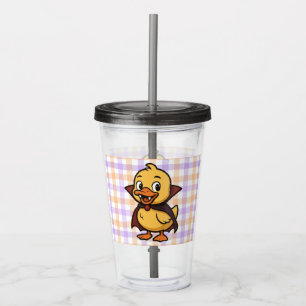 Cute cartoon Halloween duck vampire  Acrylic Tumbler