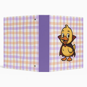 Cute cartoon Halloween duck vampire Binder
