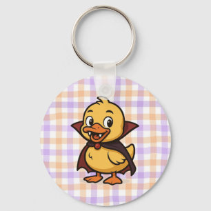 Cute cartoon Halloween duck vampire Keychain