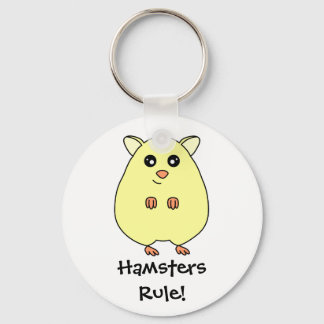 Cute Cartoon Hamster - Hamsters Rule Keychain