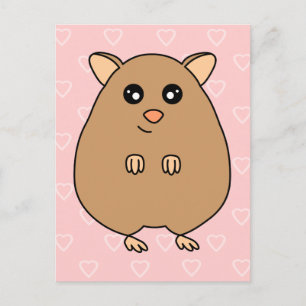 Cute Cartoon Hamster Postcard