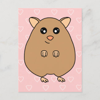 Cute Cartoon Hamster Postcard