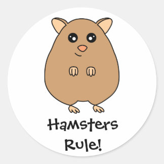 Cute Cartoon Hamster Rule Stickers