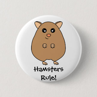 Cute Cartoon Hamsters Rule Button