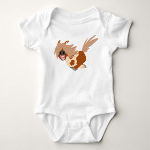 Cute Cartoon Happy Pinto Pony Baby Creeper