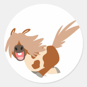 Cute Cartoon Happy Pinto Pony sticker