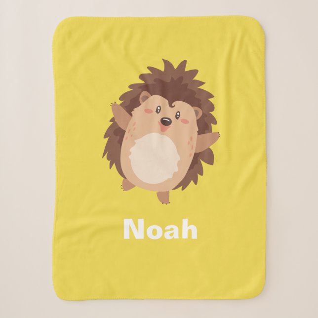 Cute Cartoon Hedgehog Blanket - Hedgie Life Series (Front)