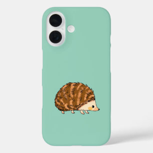 Cute Cartoon Hedgehog Illustration iPhone 16 Case