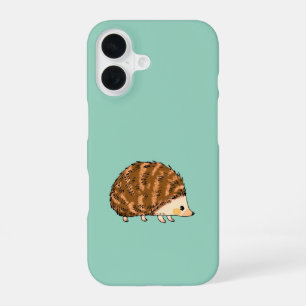 Cute Cartoon Hedgehog Illustration iPhone 16 Case