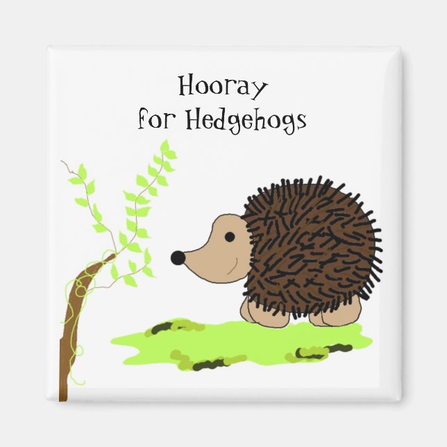 Cute Cartoon Hedgehog Magnet (Front)