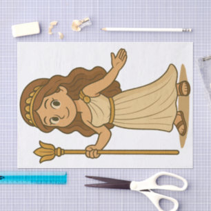 Cute Cartoon Hera – Greek Goddess of Olympus Tissue Paper