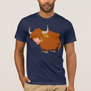 Cute Cartoon Highland Cow T-Shirt