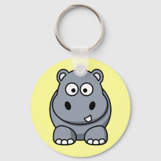 Cute Cartoon Hippo Keychain